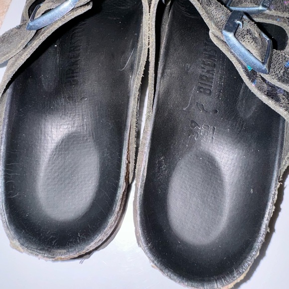 Birkenstock Arizona Spotted Metallic Black Sandals EUR 39 / US 8 - Picture 12 of 16
